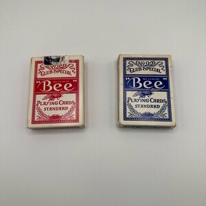 Lot of 2 Decks Casino No 92 Bee Playing Cards - All Used -